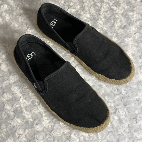 UGG slip on espadrilles black size 7 - Picture 3 of 9